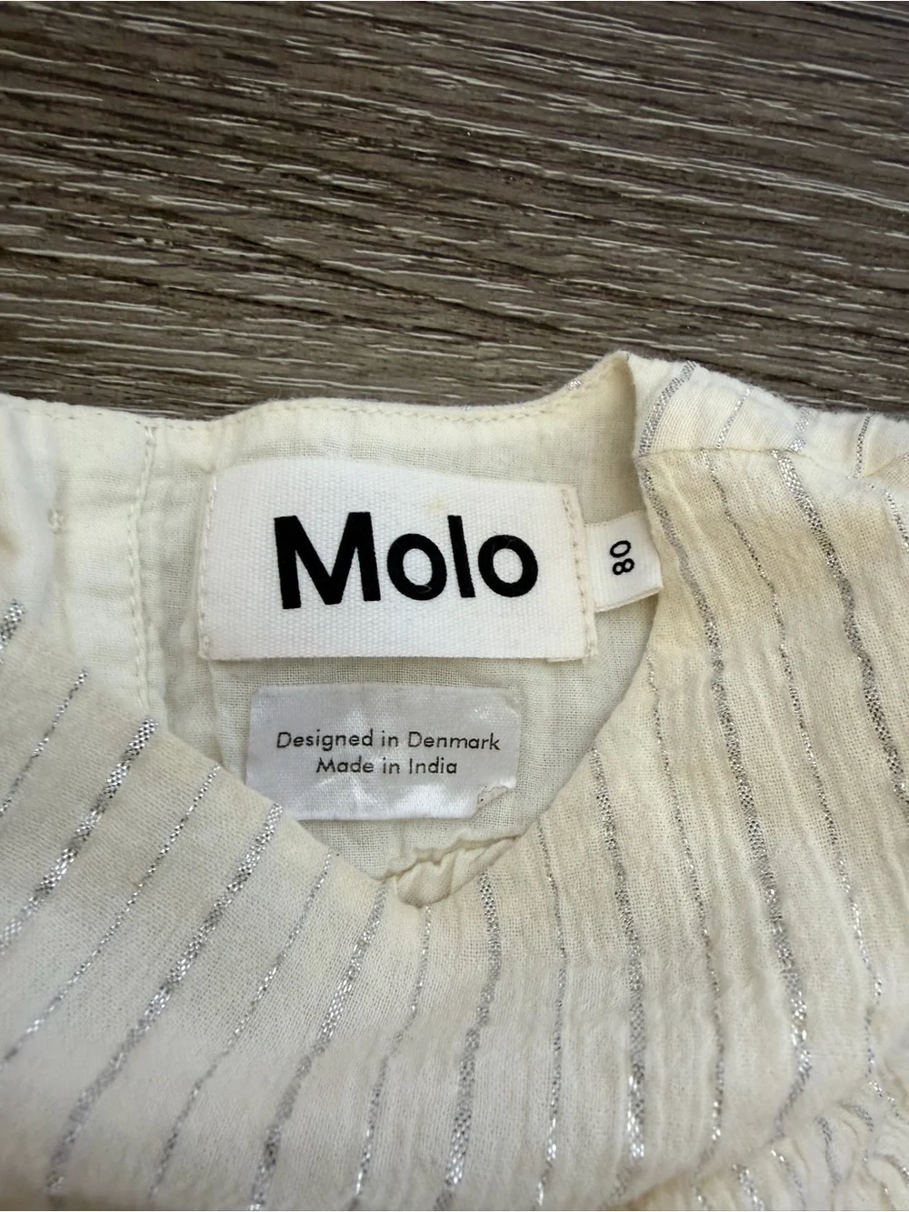 Molo Cream Ruffle Hem Girls' Dress